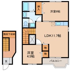 掛川駅 徒歩9分 2階の物件間取画像